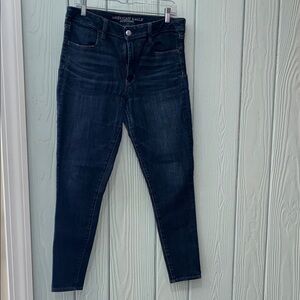 American Eagle Outfitters Women's High Rise Dark Wash Jeans